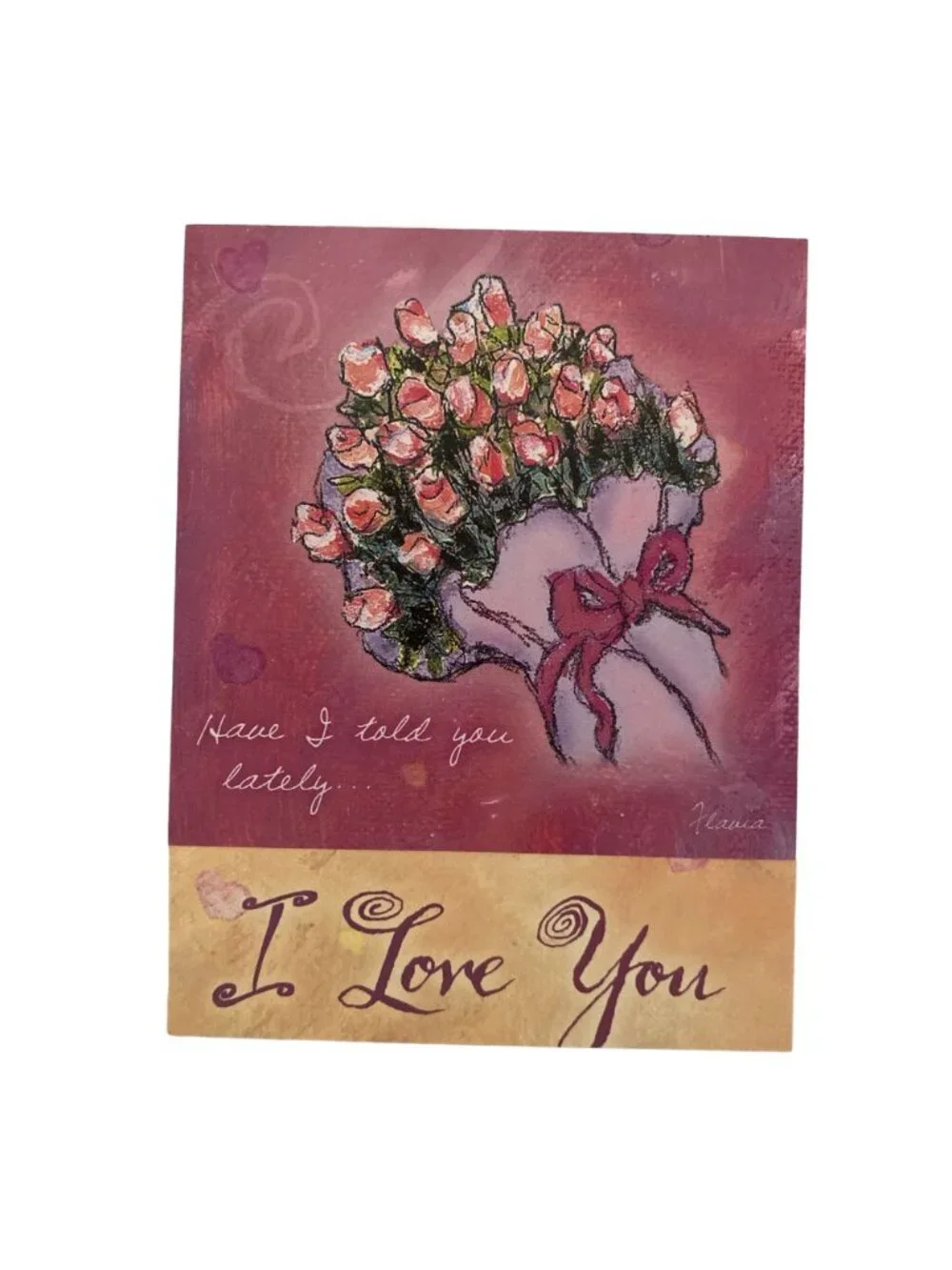 VTG 6/pk LOVE Bouquet Greeting Cards Leanin' Tree Flavia Weedn NOS